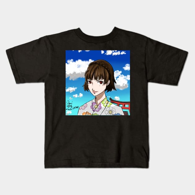 Makoto Niijima Kids T-Shirt by Sephiroth1204